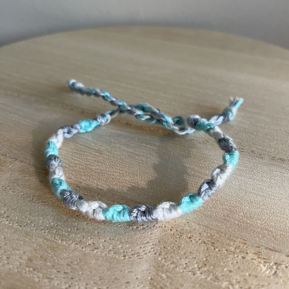 Carla Bracelet, anklet, trendy, comfortable, tie, embroidery thread, woven, gift